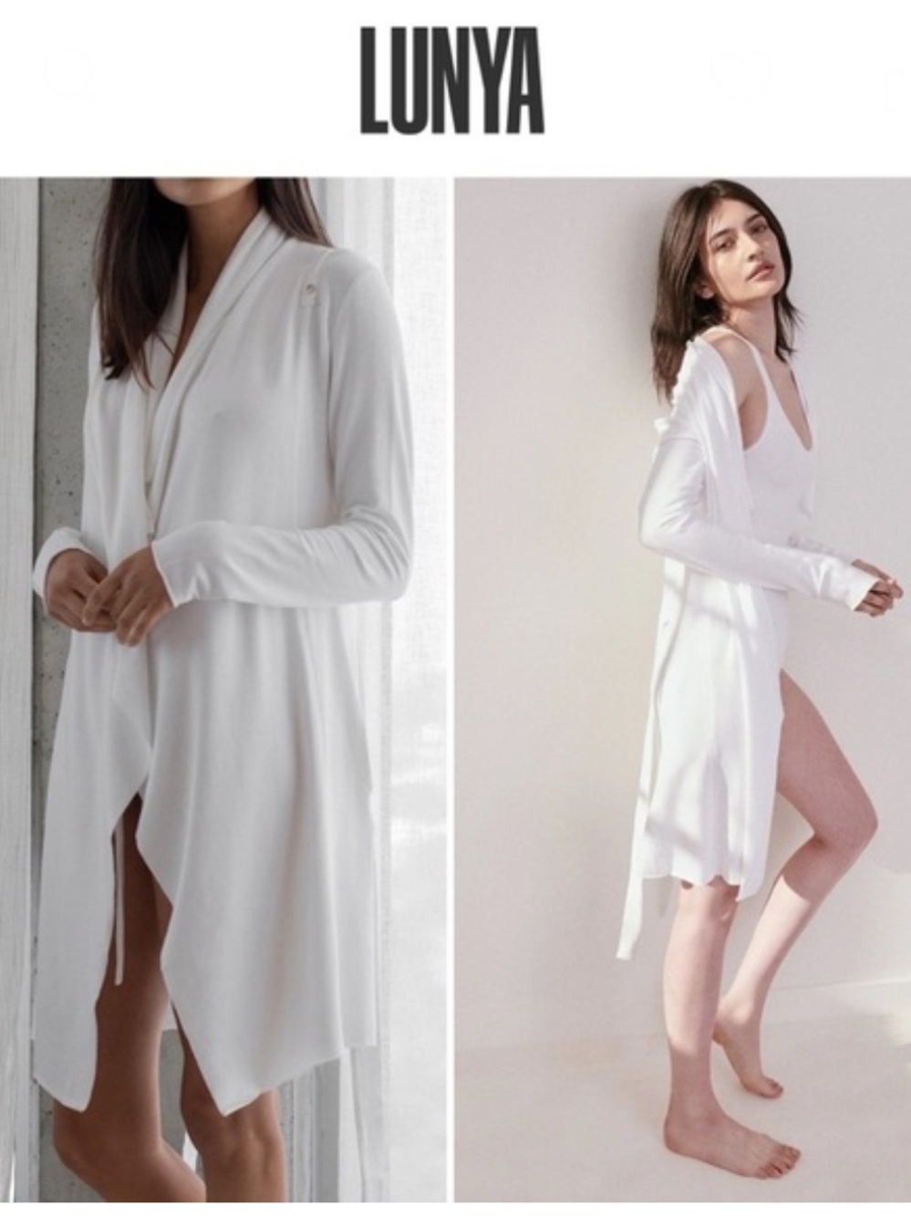 Lunya Pima Cotton Wrap Robe L/XL